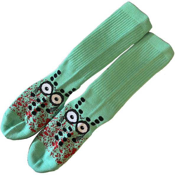 Heroin Curb Killer Socks Teal