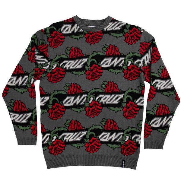 Santa Cruz Sweater Dressen rose vine crew front image