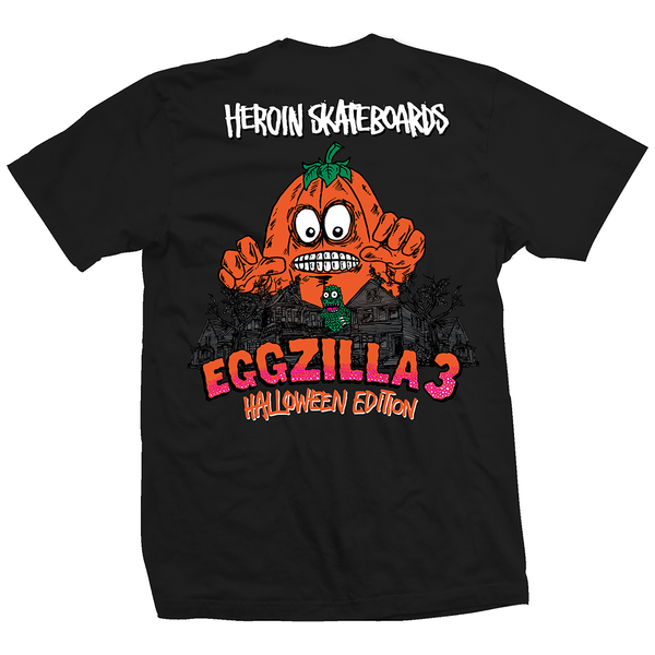 Heroin skateboard t shirt eggzillla 3 back image