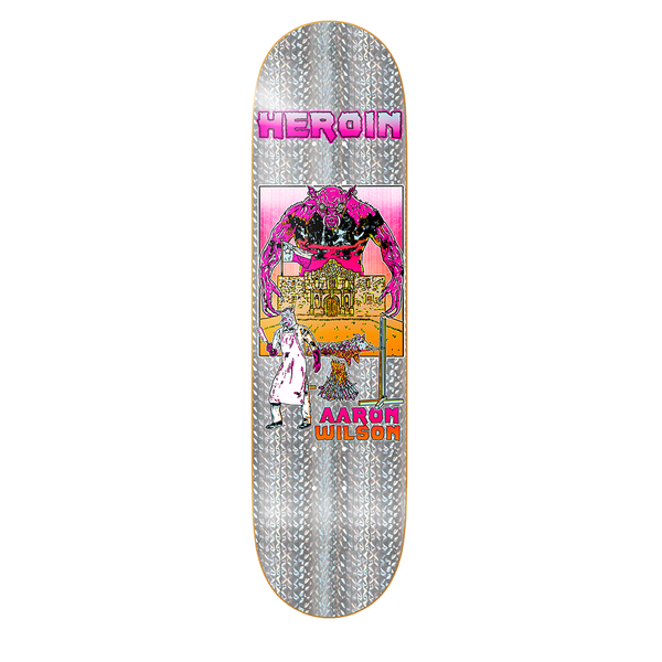 Herin skateboards Aaron Wilson Hellscape holographic skateboard