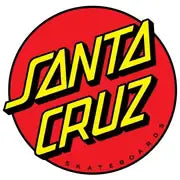 Santa Cruz logo with red circle and yellow text