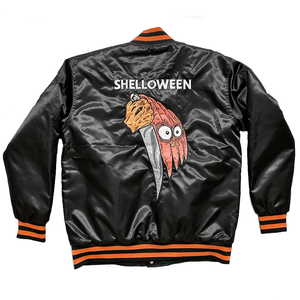 Heroin Shelloween 2 black varsity jacket