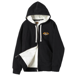 Loser Machine Sawtooth Zip Up Black Fleece Lined sweatshirt 