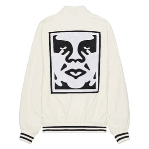 Obey white Icon Logo Varsity jacket