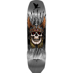 Powell Peralta Pro Andy Anderson Heron 7-Ply Maple Skateboard Deck Silver Foil - 8.45 x 31.8