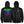 Black zip up Powell Peralta, lightweight hooded sweatshirt with black light logo front and back image