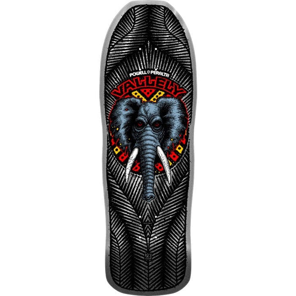 Powell Peralta Mike Vallely Elephant Reissue Skateboard Deck Silver Foil