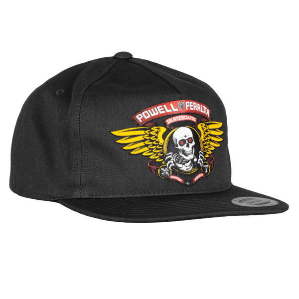 POWELL PERALTA WINGED RIPPER SNAP BACK HAT FRONT IMAGE