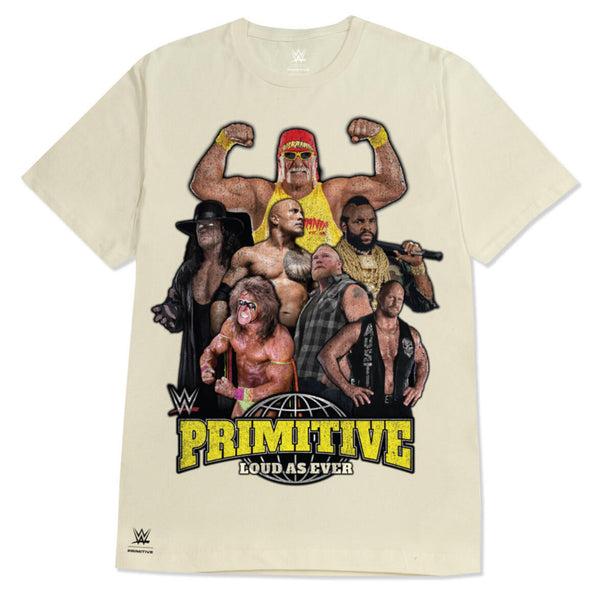 Primitive WWE Mania Cream Limited T Shirt