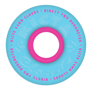 SKATEBOARD WHEELS RICTA CLOUDS 54MM BLUE PINK SIDE IMAGE 
