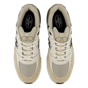 top image of a pair of new balance shoes 933 wide sea salt brown 