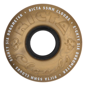 Ricta clouds wheels metallic gold 55m 86a skateboard wheels