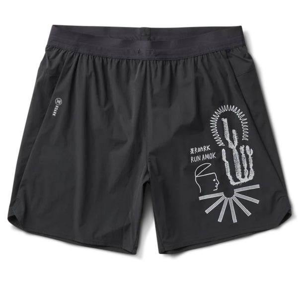 ROARK ALTA 7" SHORTS BLACK FRONT IMAGE