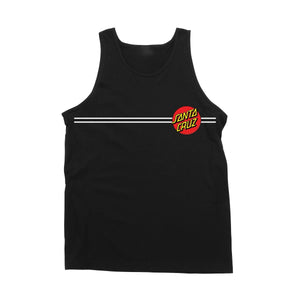 santan cruz black tank top front graphic