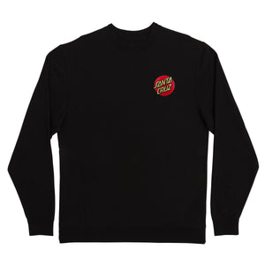 Santa Cruz Cruz Embroidered Crew Neck Sweatshirt – Small Front Classic Dot Logo FRONT IMAGE