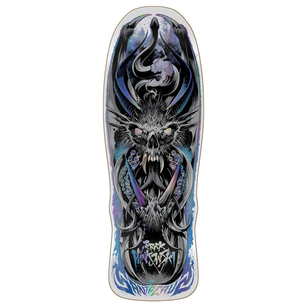 Santa Cruz shaped skateboard deck Winkowski Primordial graphic