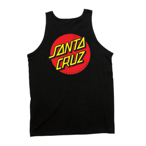 black Santa Cruz skateboards for tank top back graphic 