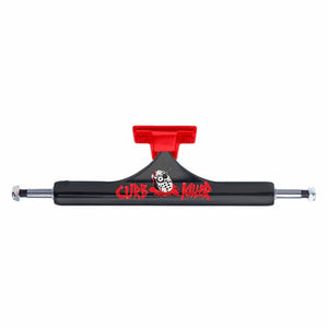 black red slappy inverted hollow  curb killer II skateboard trucks 