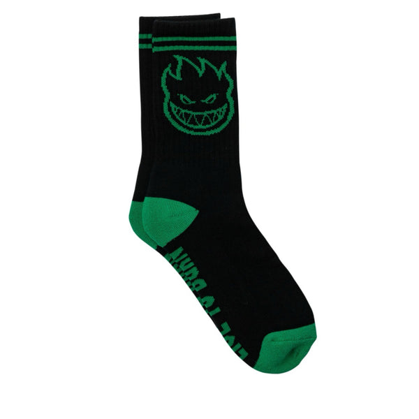 SPITFIRE BIGHEAD BLACK GREEN SOCKS