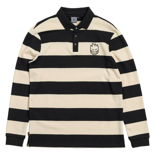 Spitfire Bighead Rugby off white black long sleeve shirt