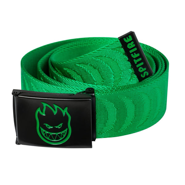 SPITFIRE BIGHEAD JACQUARD CRESCENT BELT Green and Black