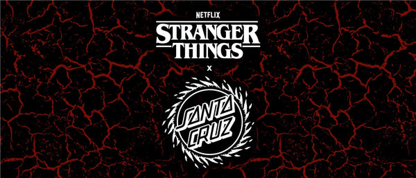 Web Collaboration of Stranger Things and Santa Cruz Skateboard Logo
