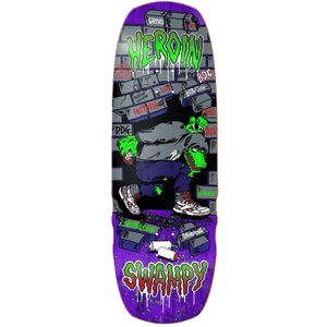 HEROIN SWAMPY STOMP DECK 10.5  With razor edge, side walls, and money bumps color, veneers May