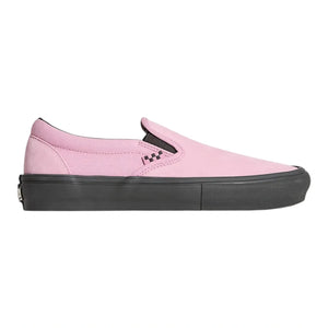 pink and black Vans skate slip on with pop fusion side image 