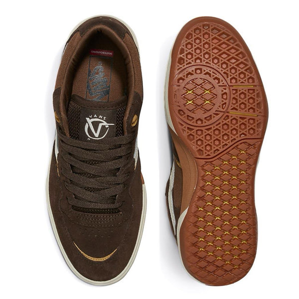Vans Rowan 2 model in Chocolate Brown sole and above image