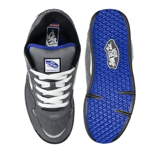 Shoes Model Vans Rowley XLT Grey Blue top and bottom view