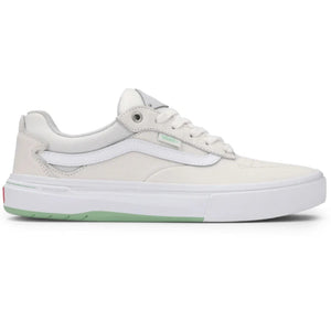 Vans Kyle Walker skate shoes in white and mint colorway with Wafflecup sole Side image