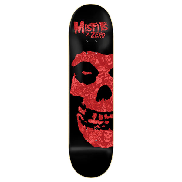 Zero Misfits red fiend skull skateboard deck