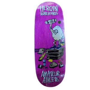 limited amateur athlete x heroin skateboards mini wide boy shape 
