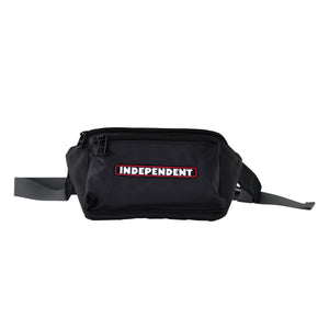Independent BTG Sling Hip Pack front view with Bar Logo embroidery