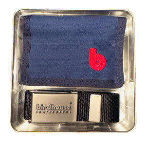 birdhouse skateboards 1990 holiday gift tin velcro wallet and belt
