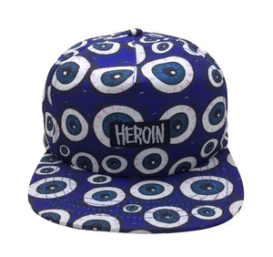 blue eyes hat from heroin skateboards front image 