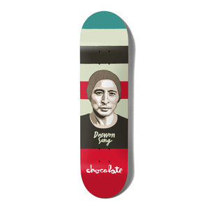 Chocolate Daewon Song Portrait 8.25 inch skateboard deck with Evan Hecox illustrated portrait graphic