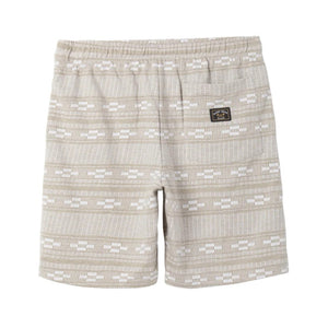 Dark Seas Cyrus Short in Moss and White cotton jacquard terry back view