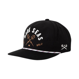 Dark Seas Spinner Hat – Serge Wool Snapback black front image