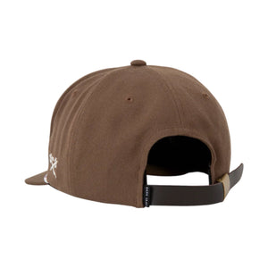 Dark Seas Spinner Hat – Serge Wool Snapback brown back strap image