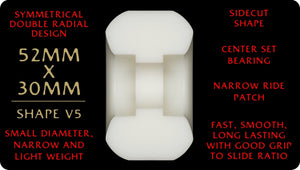 white skateboard wheel with information chart text dragon Powell peralta 93a 