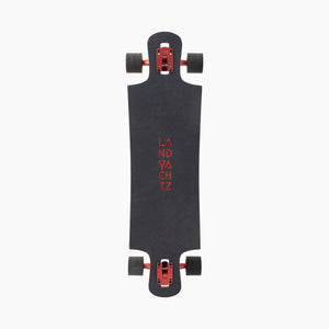 landyachtz drop hammer sun fox longboard bottom view