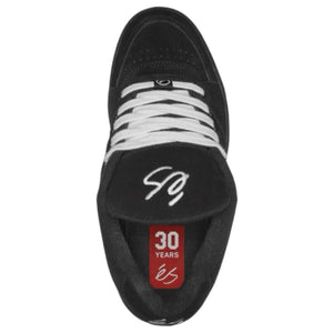 S Accel Access 30th Anniversary skate shoe in black featuring original shape, padding, and classic éS design. Top image