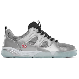 éS Silo Silver skate shoes in men's size 10 on a white background