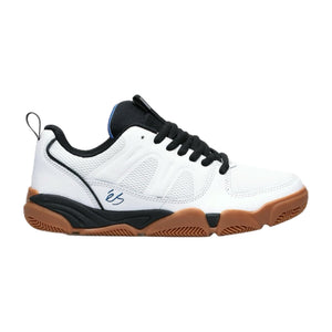 a side profile image of the shoe es silo white black gum 