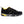 a black and yellow es symbol shoe in size 10
