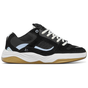éS TJ Rogers Pro Model Skate Shoes – Black Blue White Leather Cupsole available;e at amateur athlete skate shop