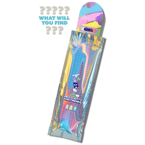 Hello kitty x girl gold foil blind bag skateboard deck