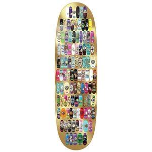 Heroin Skateboards 100th Egg Deck featuring collage of first 100 Egg decks