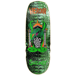 Heroin skateboards Swampy pro model deck knock Off 10.6 alligator graphic 